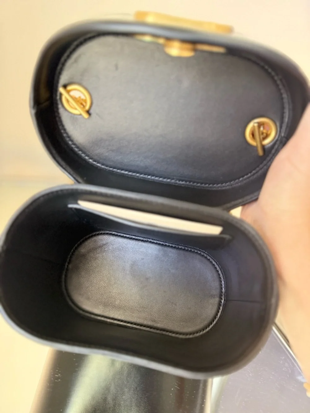 Valentino Garavani Vain Vanity Bag In Shiny Calfskin $3,450